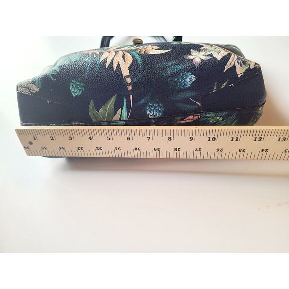 Vince Camuto Leather Top Zip Saffiano Floral Print Didi Tote Tropical Designer - Picture 12 of 16